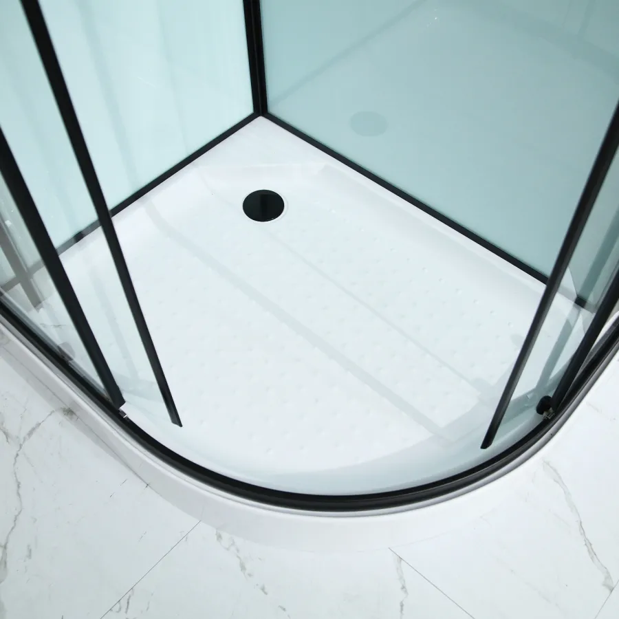 NOTRE AS-L 100x80 ČERNÝ Sprchový box asymetrický - levé provedení