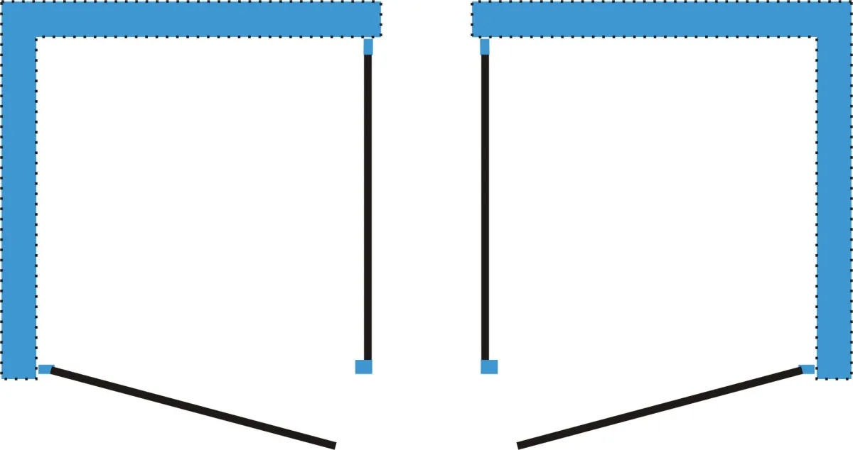 ALFA COMBI 95 x 100 cm Grape Luxusní sprchová zástěna