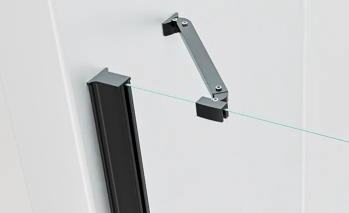 BETA COMBI Black 90x90 Clear Čtvercový sprchový kout bez vaničky