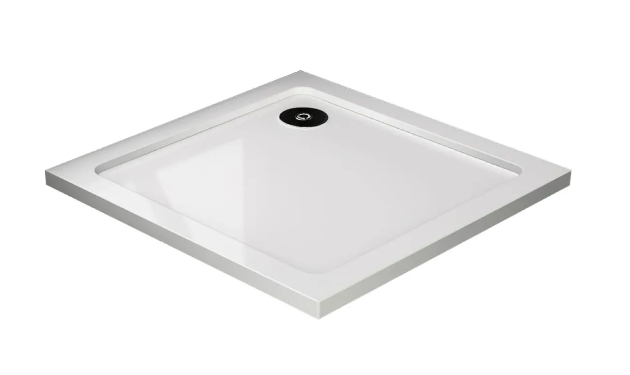 DELTA ROCKY 80x80 Grape Well Sprchový kout se zalamovacími dveřmi a mramorovou vaničkou