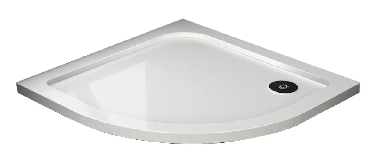 DOVER 90 Clear ROCKY Sprchový kout čtvrtkruhový s mramorovou vaničkou