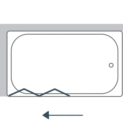 DANCE 4 Vanová zástěna čtyřdílná skládací 80x140