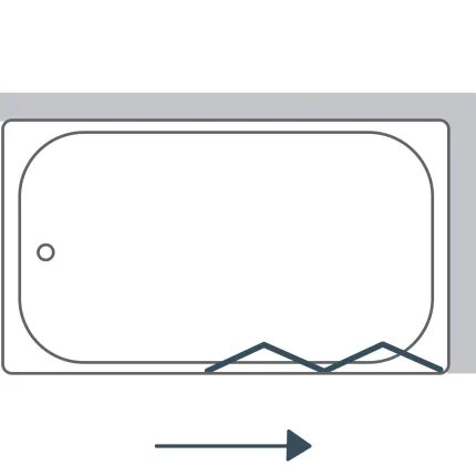 DANCE 4 Vanová zástěna čtyřdílná skládací 80x140