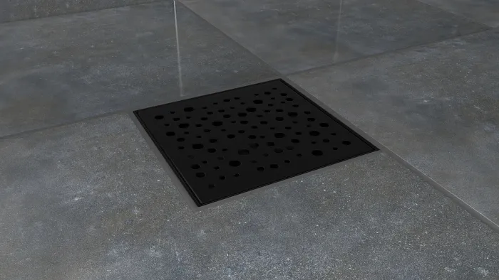 B-SQUARE 15 Black Odtoková vpusť - čtverec