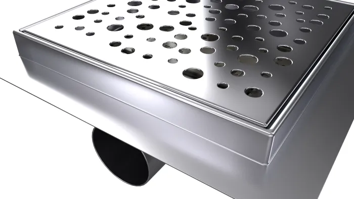 B-SQUARE 15 Chrom Odtoková vpusť - čtverec