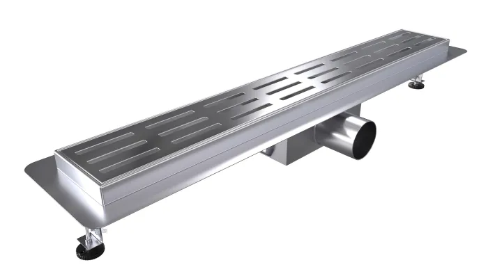 C-DRAINWELL 90 Chrom Odtokový podlahový žlab, kostky