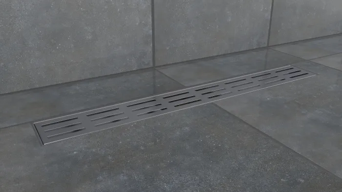 C-DRAINWELL 90 Chrom Odtokový podlahový žlab, kostky