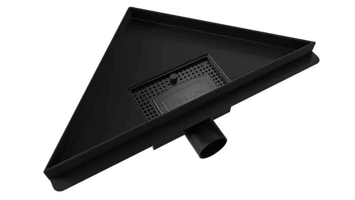 B-TRIANGL 25 Black Odtoková vpusť rohová
