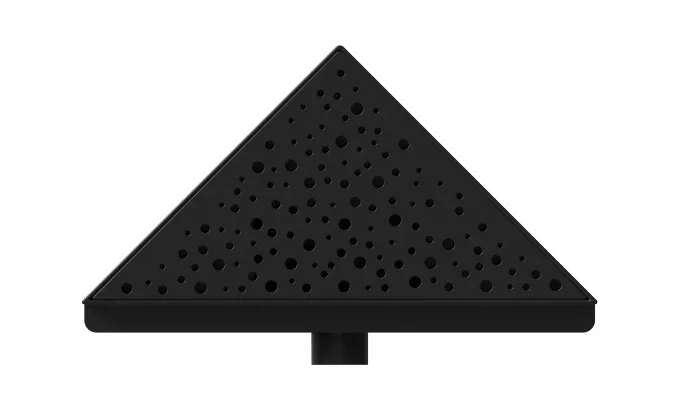 B-TRIANGL 25 Black Odtoková vpusť rohová