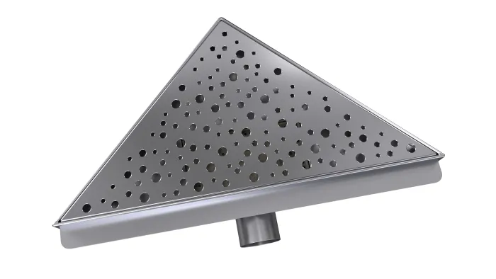 B-TRIANGL 30 Chrom Odtoková vpusť rohová