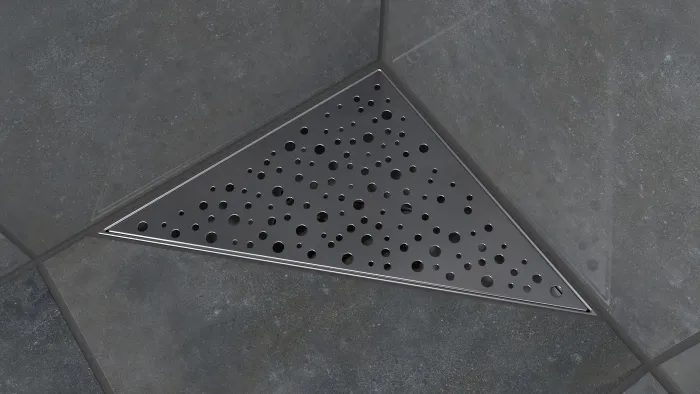 B-TRIANGL 30 Chrom Odtoková vpusť rohová