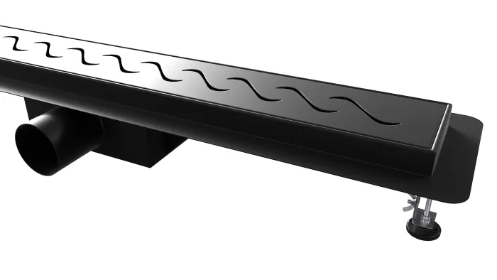 B-DRAINWELL 70 Black Odtokový podlahový žlab, bublinky