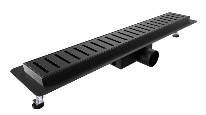 L-DRAINWELL 100 Black Odtokový podlahový žlab, žebřík